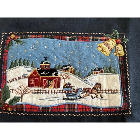 Sweatshirt Winter Christmas Sleigh Ride Holiday Women's XL (14/16) Bobbie Brooks - Picture 2 of 10